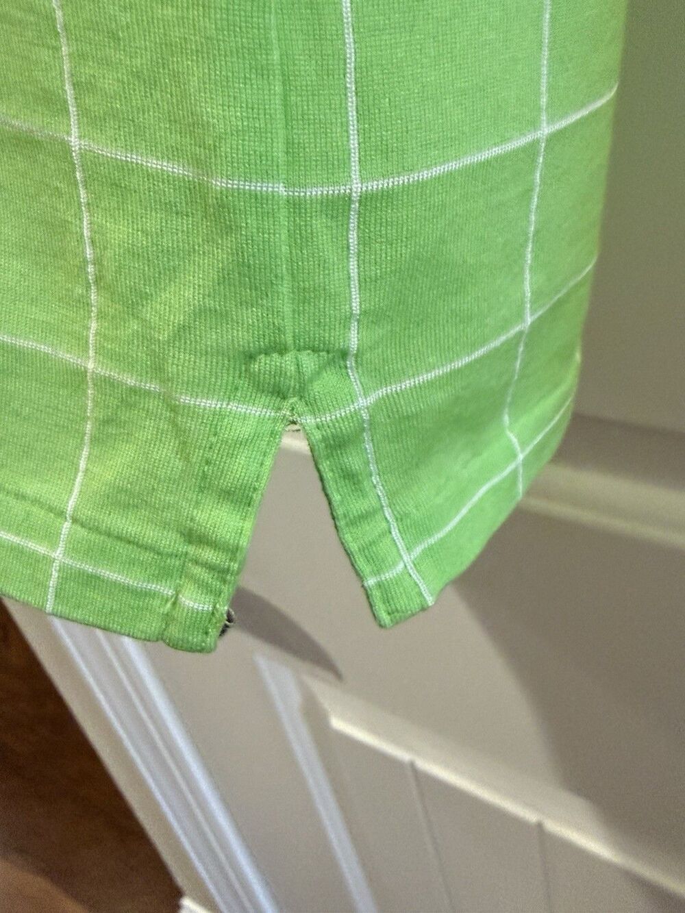 Ralph Lauren Golf Woman' Classic Fit Green White Plaid Polo Shirt S Short Sleeve - Picture 4 of 8